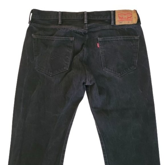 Levi Strauss & Co. Men's 501 Original Regular Fit Black Denim Jeans Size W38 L34 - Picture 6 of 16